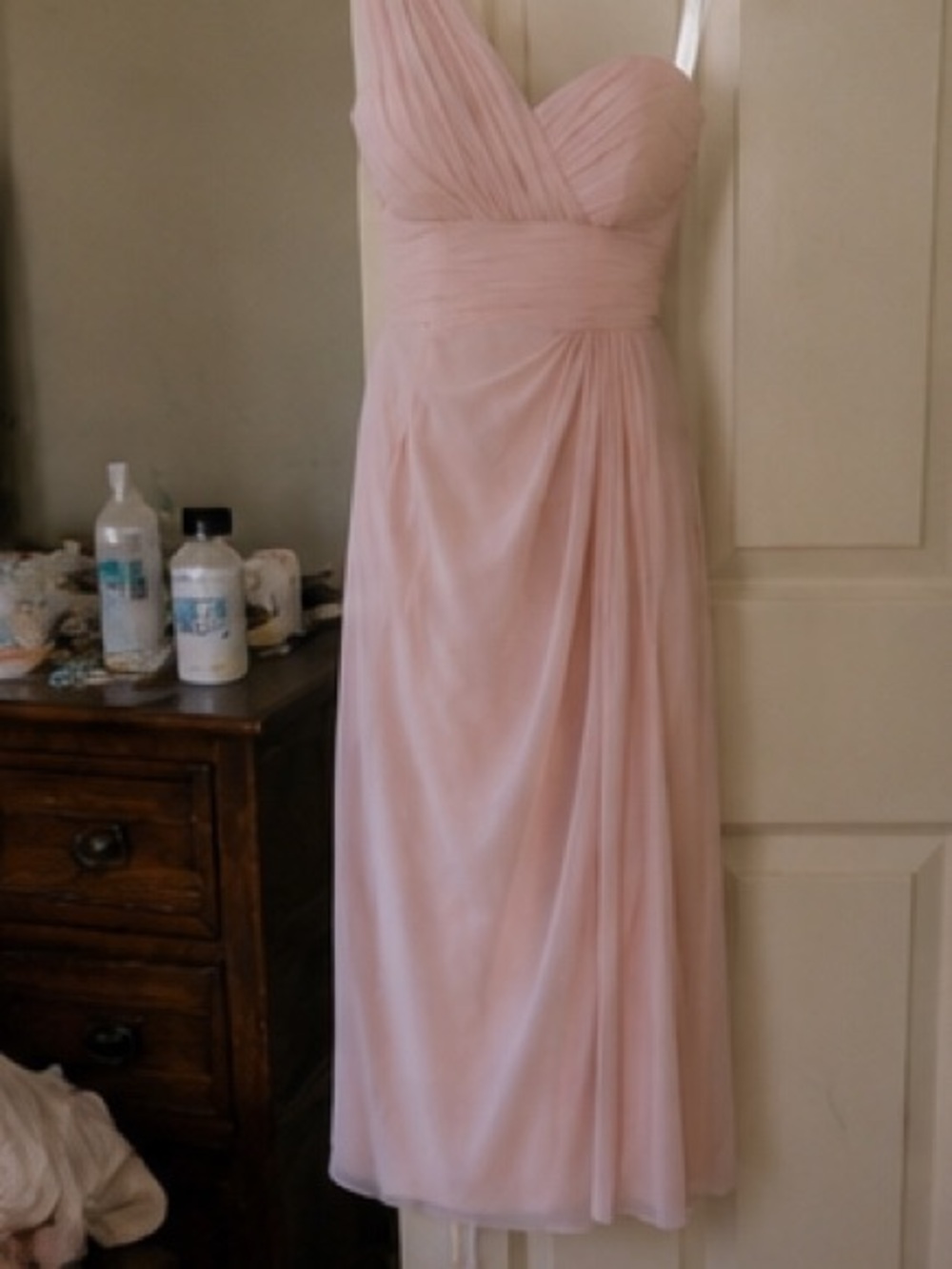 Dessy Collection One Shoulder Formal Dress Size 8 Cocktail Gala Midi
